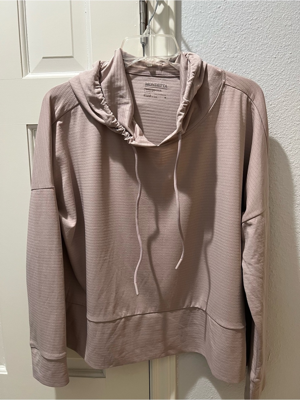 Mondetta Women’s Dusty Rose Crewneck Hooded Pullover Size Medium